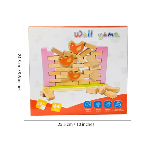 Humpty Dumpty Wooden Wall game - Strategic & Fun Game - 44 Pcs