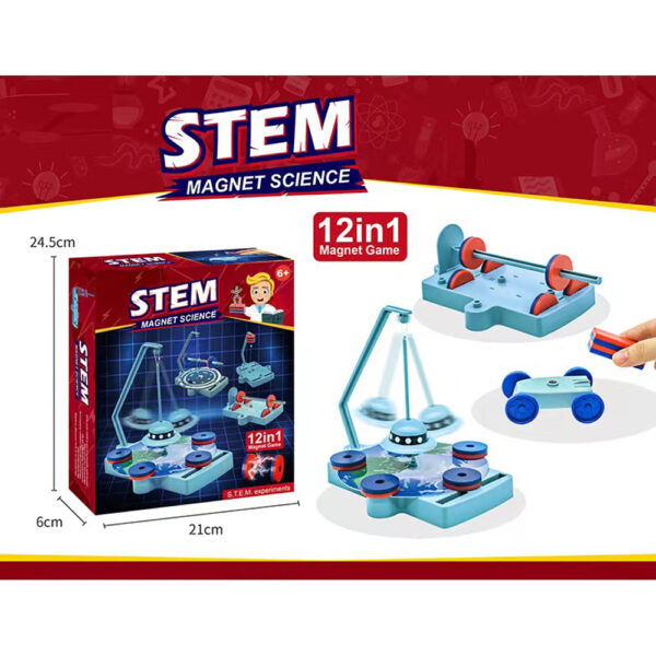 STEM Magnet Science Kit - 12-in-1 Magnetic Game & Experiments
