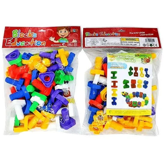3D Nut bold Create Screw Block Children's Construction Toys