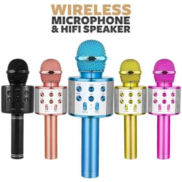 WS-858 Wireless Karaoke Microphone with Built-in HIFI Speaker - All-in-One Fun!