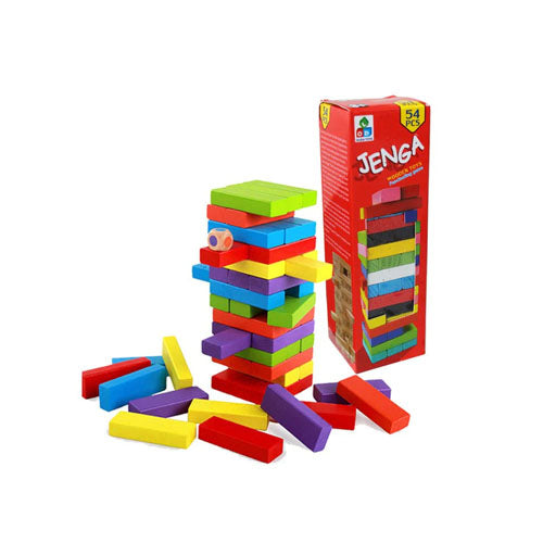 Wood Block Mini Jenga 54 Pcs Stacking Mini Tower